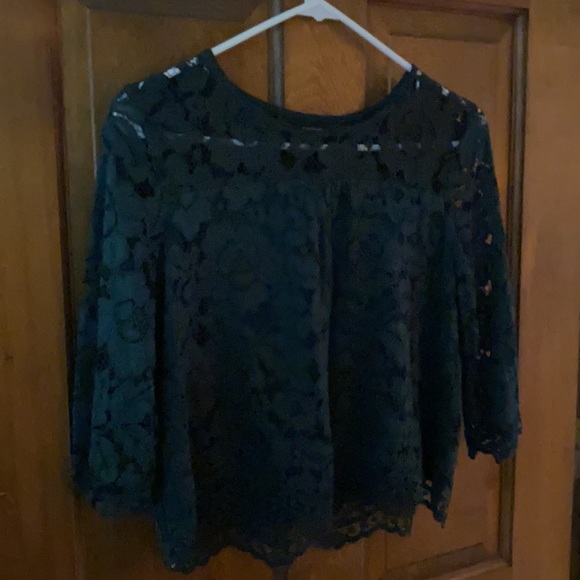 Green Lace Blouse - Picture 8 of 8